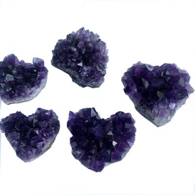 China Wholesale Natural Donghai Amethyst Quartz Clusters Mineral Quartz Crystal Cluster For Raw Gemstone Decotation for sale