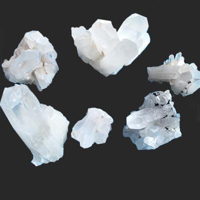 China Wholesale Natural White Group of Donghai Crystal Cluster Mineral Specimens Crystal Cluster Natural Raw White for Decoration for sale