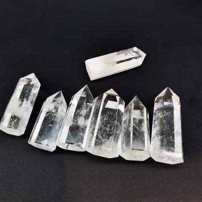 China Wholesale Donghai Natural Crystal Tower Polished Deep Include Mini Crystal Tower Quartz Clear Point Wand Tower for sale