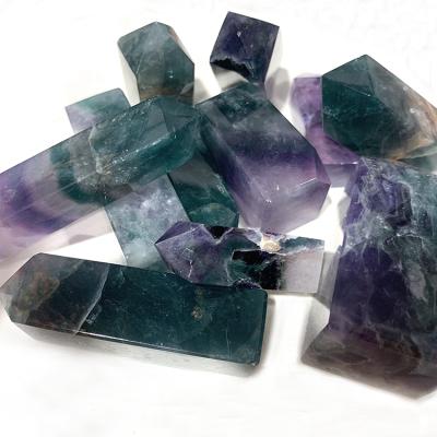 China Wholesale Natural Green Fluorite Tower from Donghai, Crystal Wand Point Clear Point Polished Fluorite Healing Fluorite for Healing for sale