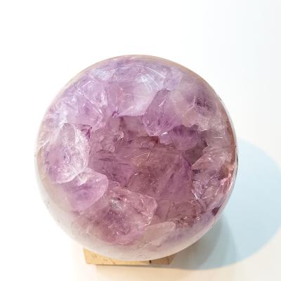 China Natural Amethyst Geode Group Sphere Crystal Ball China Amethyst Purple Crystal Ball Group Crystal Ball for sale