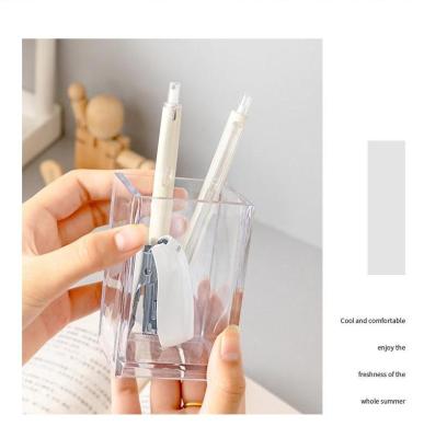 China Student viable unprinted transparent acrylic stationery holder pen style storage box personality single finish memory tube for sale