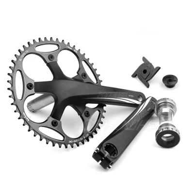 China Road Bikes PROWHEEL 130 BCD 170/172.5mm Road Bike Crankset With Sprocket 50/52/54/56/58/60T Chainrings Bottom Bracket for sale