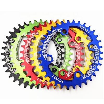 China Mountain Bikes 96 BCD 32 Oval 34 36 38T Round Narrow Wide Mountain Bike Bicycle Sprocket Chain Ring for sale