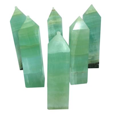 China Pillar wholesale100% Real Natural Crystal Energy Emission Europe Quadrangle Caribbean Tower for sale