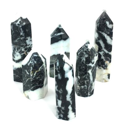 China Wholesale high quality Europe true pinto 100% natural crystal pillar for healing zebra tower for sale