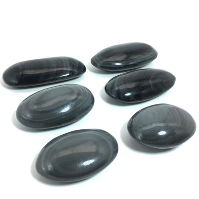 China Wholesale Natural Crystal Hand Pieces Obsidian Palm Hot Selling Stones From Europe For Relax for sale