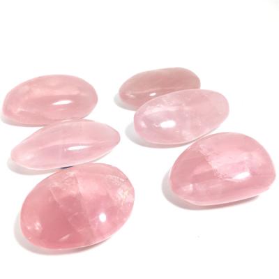 China Wholesale Europe Natural Crystal Hand Pieces Polished Rose Quartz Palm Stone For For Relax for sale