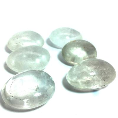 China Wholesale Europe Natural Crystal Hand Pieces Polished Clear Quartz Palm Stone For For Relax for sale