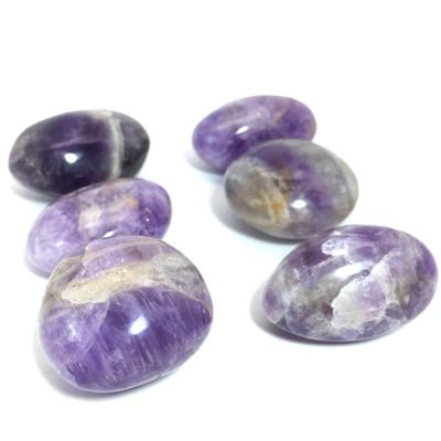 China Wholesale Natural Crystal Polished Europe Hand Pieces Amethyst Palm Dream Stone For Relaxing for sale