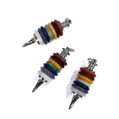 China Wholesale 100% Real Natural Crystal Stone Chakras Stone Europe Decoration Pendant Pendulum for sale