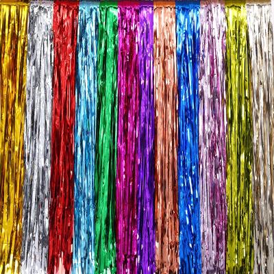 China Durable Tinsel Backdrop Environmental Aluminum Backdrop Curtain for Birthday Party, Wedding, Graduation, Christmas Decoration for sale