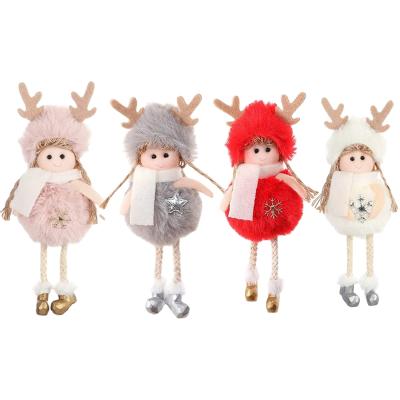 China Christamas Tree Hanging Ornament Christmas Decoration Ornaments Plush Hanging Elves Angel Doll Pendant for Christmas Crafts Elves Decorations for sale