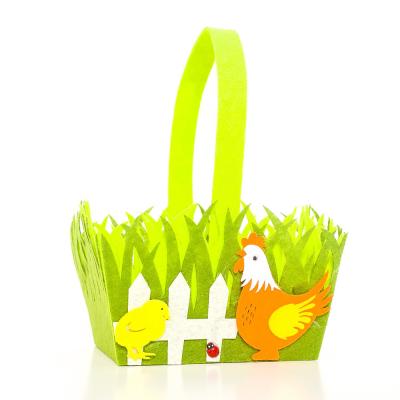 China Easter Egg Hunt Easter Basket, Felt Easter Candy Bag Chick Easter Eggs Basket Tote Bag for Egg Hunts for sale