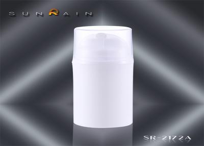 China Round empty airless travel bottles with pump , packaging containers for cosmetics for sale