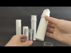 Plastic spring airless bottle without tube refillable cosmetic bottles