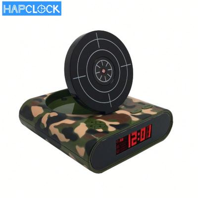 China Calendars Aim Laser Shooting Gun LCD Screen Alarm Clock GUN Toys Synchronize for sale