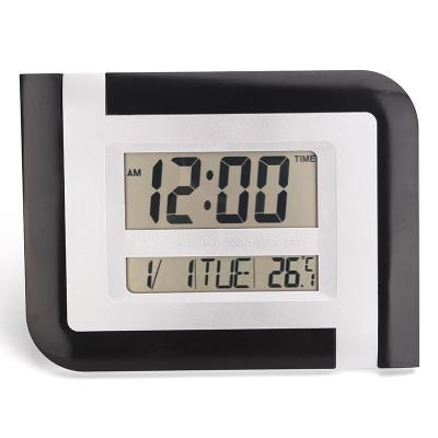 China Large Digital Calendar Wall Mount Calendars Clock Digital Wall Clock Simple Desktop Synchronizes With Temperature Calendar for sale