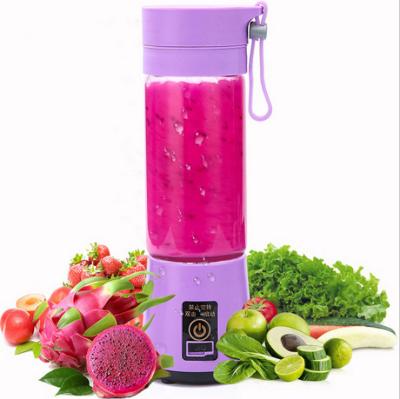 China Hot Sale High Efficiency Protable Blender USB Rechargeable Cordless Portable 380ml Juicer Blender with 6 Blades Travel Mini Blender Cup for sale