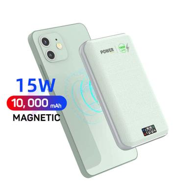 China Wireless Charger Powerbank 10000mAh Charging Mold Wireless Magnetic Fast Private Magnetic Power Banks Slim Small Magnetic Portable Charger Power Wireless Bank for sale