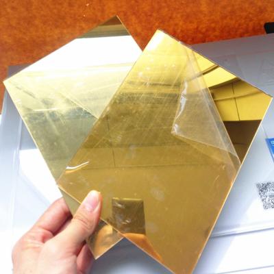 China Non-Toxic Customized Size Gold PS Mirror Panel Acrylic Sheet for sale