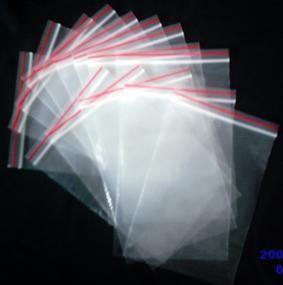 China PE red line zipper bag clear bag for sale