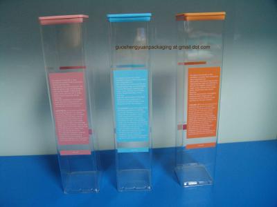 China Extrusion Clear Plastic Square packaging tube with Lids plastic printing tube for sale