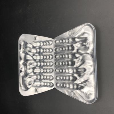 China plastic PET clear double clamshell  packaging for fish bait  in customized size wholesale from China for sale