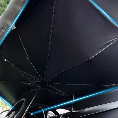 China automobile windshield sunshade Umbrella 3 Fordable Heat UV Car Parking Sun Shades Umbrella-Block For Front Window for sale