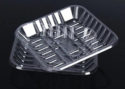 China Recyclable clear Disposable PP material  Plastic Boxes for food packaging tray for sale