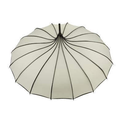 China Wholesale Straight Rod Umbrella Women Pagoda Parasol Lace Umbrella For Wedding for sale