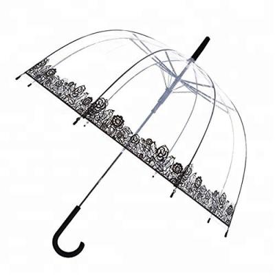 China Hanging Dogs Clear Transparent Umbrella , Advertising Clear Umbrella For Sale for sale