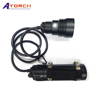 China D02 Factory Canister Camping Diving Flashlight XHP70 Diving Torch for sale