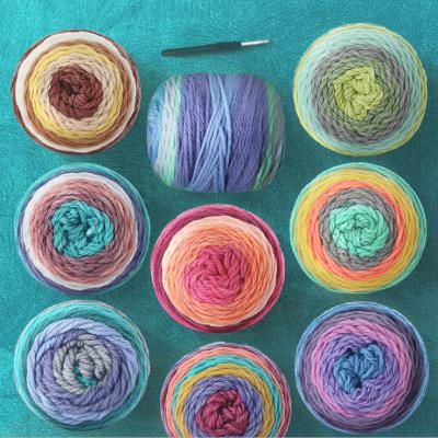 China 200g Sustainable Cake Ball 100%acrylic Mixed Soft Acrylic Knitting Yarn Crochet DFD576 for sale