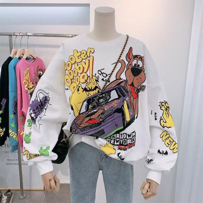 China Breathable harajuku multifunctional graffiti japanese style latest fashion DF sweatshirt women loose clothing for wholesales for sale