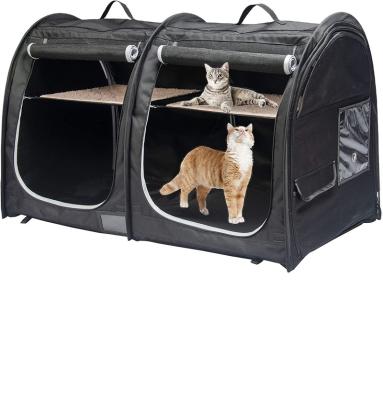 China Sustainable Wholesale Comfy Puppy House and Dog Travel Crate with Portable Carry Bag /Two Hammocks / Mats and Collapsible Bin for sale