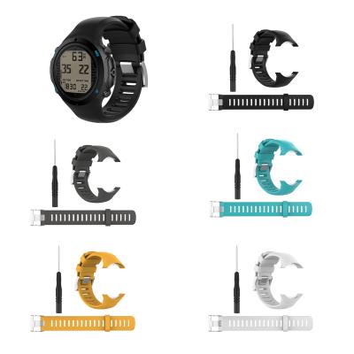 China Low MOQ Watch Band for SUUNTO D6 Dive Sport Diving Wrist Strap for SUUNTO D6I NOVO/ZULU Rubber Watchbands for sale