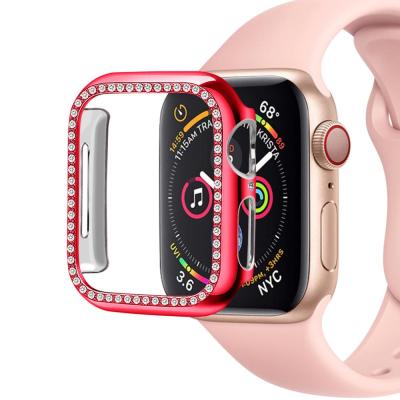 China Eraysun Luxury New Diamond Plastic Watch Protective Full Cover PC Case For Apple Watch 4/5 iWatch 40mm 44mm Cover Case for sale