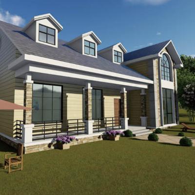 China Modern Light Steel Villa Steel Structure House Prefab Villa Luxury House Prefab Home for sale