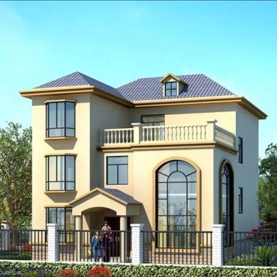 China Modern Light Steel Villa Steel Structure House Prefab Home House With 4 Bedrooms for sale