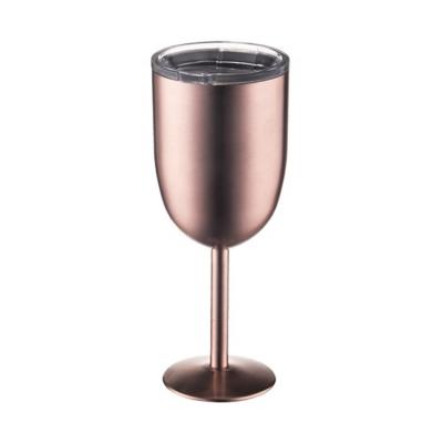 China Viable China Factory Wholesale 13oz Double Wall Glass Wine Vacuum Tumbler With Ace Lid for sale