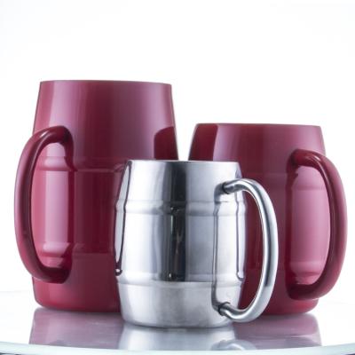 China Large Cup 15oz 450ml Stainless Steel Sustainable Natural Collection Double Wall Small Beer Mug for sale