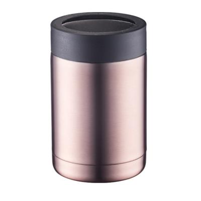 China Hot Selling Stocked Summer Beer Can Cooler Double Wall Insulated Stainless Steel Tumbler Can Cooler for sale