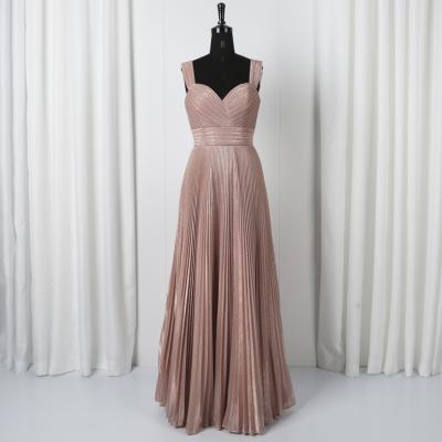 China High Quality Anti-Static Chiffon Pleated Knit Prom Backless Dress Evening Sweetheart Women's Dresses Sparkly Evening Dress for sale