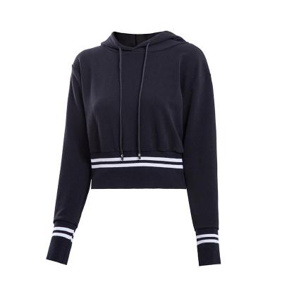 China New casual plus size sports hooded jacket women crop top hoodie women long sleeve mesh sweatshirts and hoodies pullover for sale