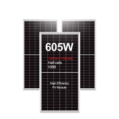 China Solar Power System Amosolar 182mm 156Cells 575w 580w 585w 590w 595w 600w 605w Mono Solar Panels Commercial for sale