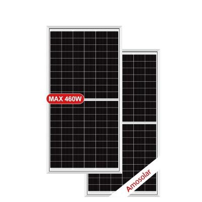 China Solar Power System Amosolar House Monocrystalline Solar Panel 445 450 455 460 465 470 W Wp Watts Price For Home Use for sale