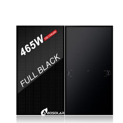 China Amosolar Half Cut PV Home 455W 460W Solar Mono Energy Panel Warehouse All Black Mono 450W Europe Stock 166mmx166mm for sale