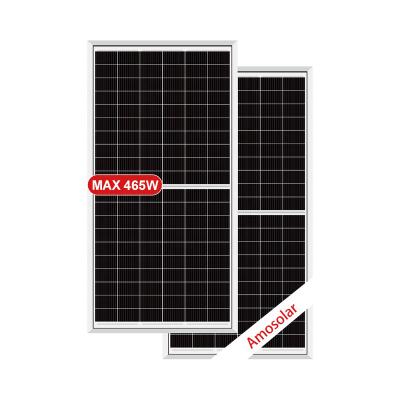 China Solar Power System Amosolar 445W 450W 460W 455W 465W Monocrystalline Solar Panels Solar Ground Plate For Off Grid Solar System for sale