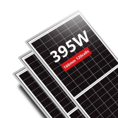 China Solar Power System Amosolar Mono 166mm Half Cells 370w 375w 380w 385w 390w 395w Solar Panel Europe Hot Model for sale